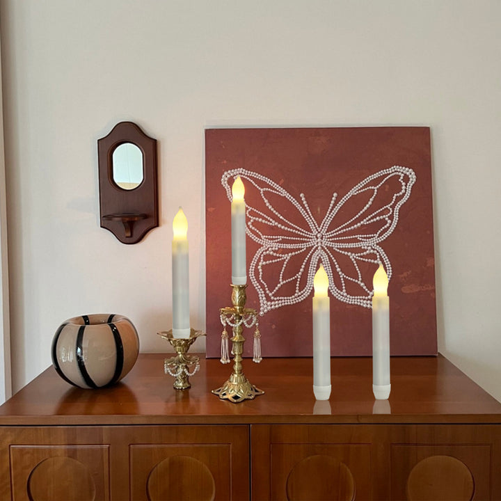 LED taper candle, flickering, for festive occasions