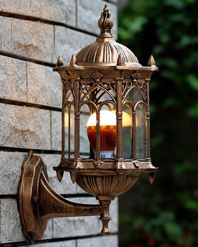 BowLift | Antique Gold Outdoor Wall Light