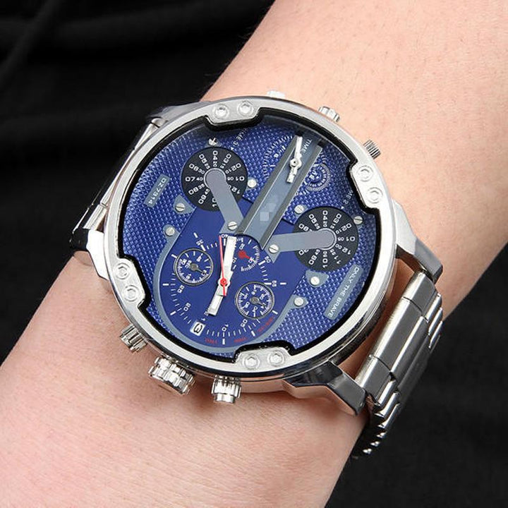 Stainless Steel Chronograph Quartz Watch with 10 m Water Resistance