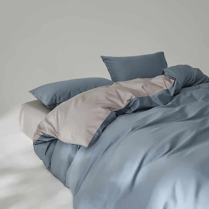 Cotton bedding set, 4-piece, long-staple combed