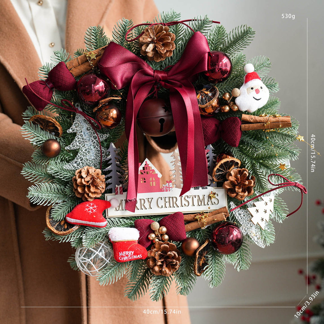 Decorative Christmas wreath with bells