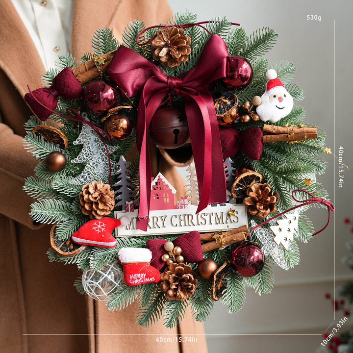 Decorative Christmas wreath with bells