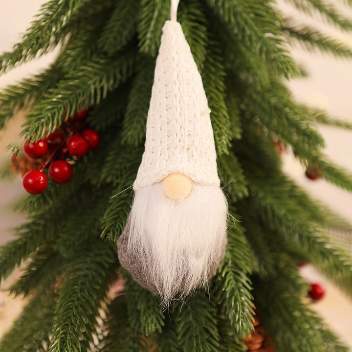 Christmas knit ornaments, gnome design