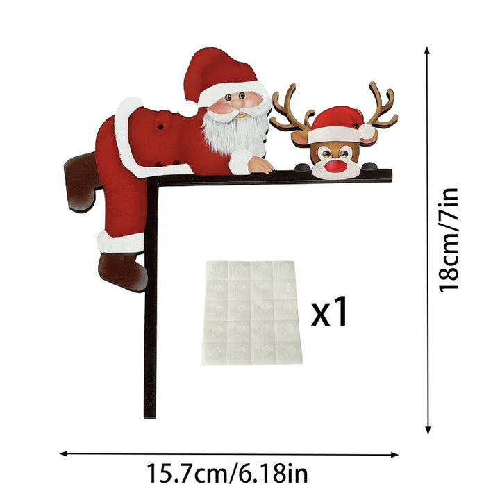 Christmas door frame decoration made of wood
