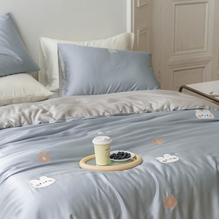 Bedding set, 4-piece, Lyocell, animal motif