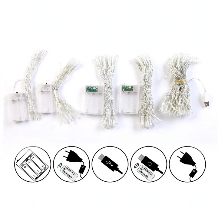 LED string lights for indoor and outdoor use