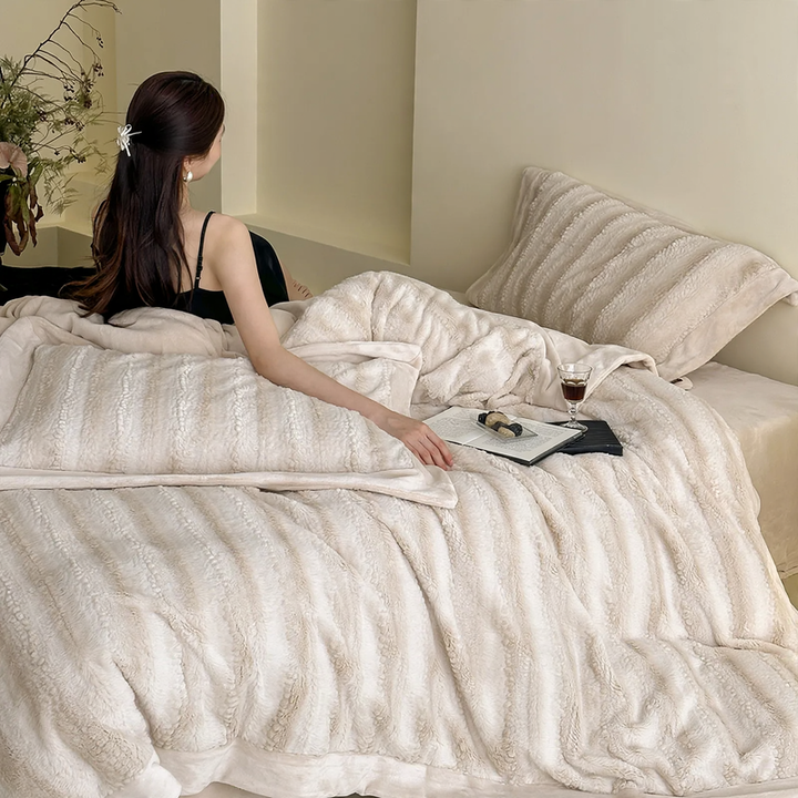 Milk fiber bedding set, 4-piece, winter