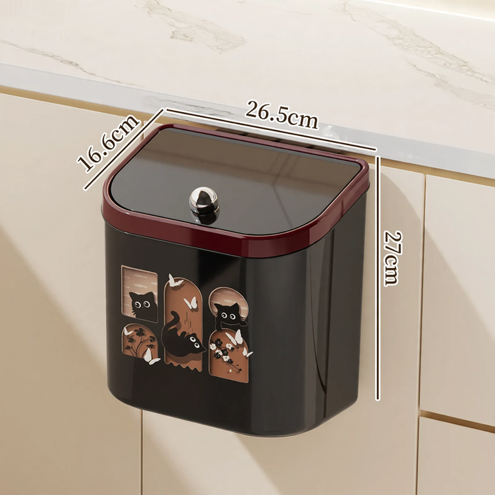 Wall trash can, plastic, up to 4 L
