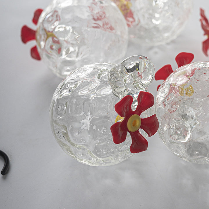 Transparent Glass Sphere Bird Feeder for Hanging