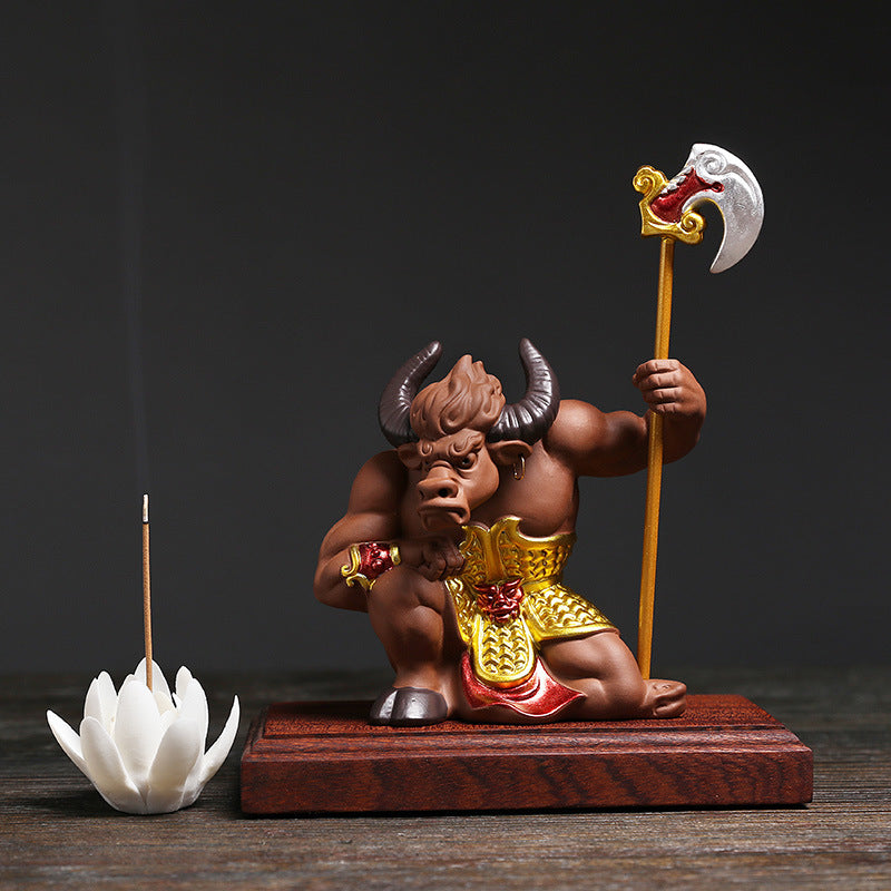 Artistic Warrior Figurine Incense Holder