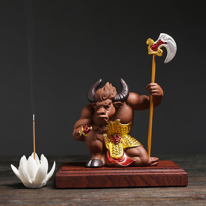 Artistic Warrior Figurine Incense Holder