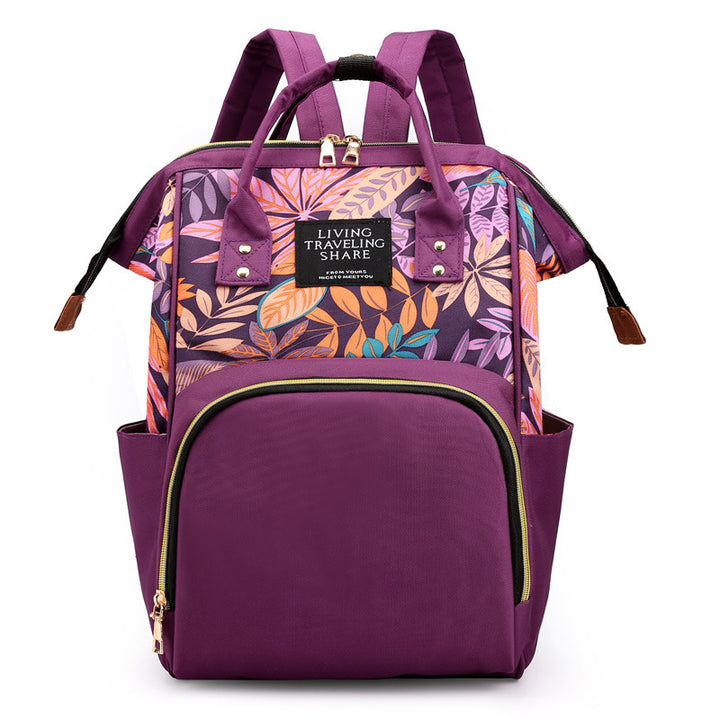 Stylish Floral Design Backpack Bowlift