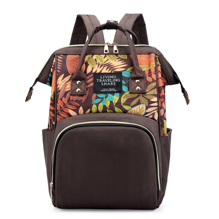 Stylish Floral Design Backpack Bowlift