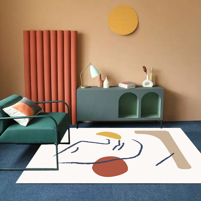 BowLift | Multicolored character pattern rug polyester casual rug pet-friendly washable rug for the bedroom