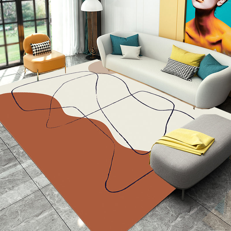 BowLift | Multicolored character pattern rug polyester casual rug pet-friendly washable rug for the bedroom
