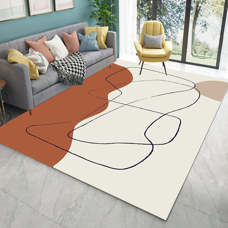 BowLift | Multicolored character pattern rug polyester casual rug pet-friendly washable rug for the bedroom