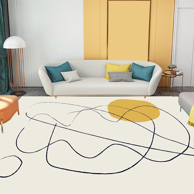 BowLift | Multicolored character pattern rug polyester casual rug pet-friendly washable rug for the bedroom