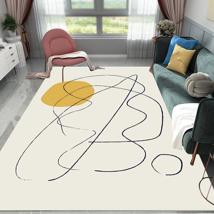 BowLift | Multicolored character pattern rug polyester casual rug pet-friendly washable rug for the bedroom