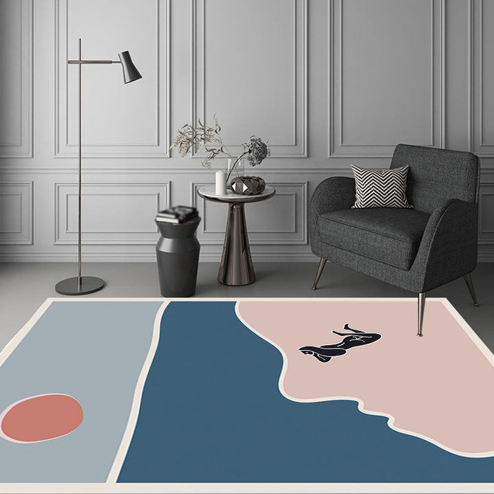 BowLift | Multicolored character pattern rug polyester casual rug pet-friendly washable rug for the bedroom