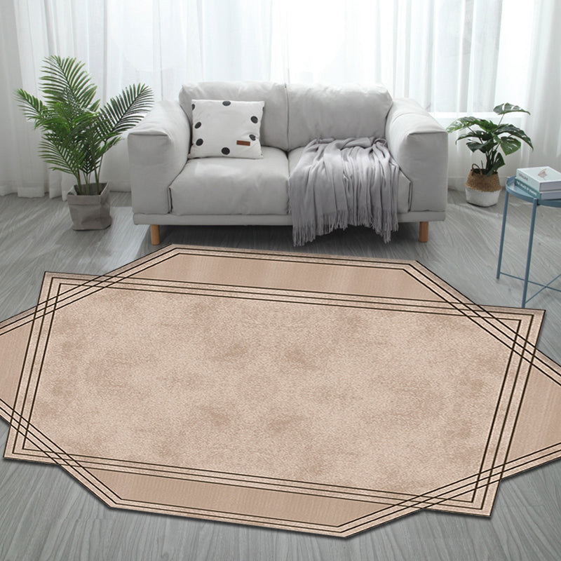 BowLift | Brown Bedroom Carpet New Single-Colored Area Rug Polyester Pet-Friendly Non-Slip Rug