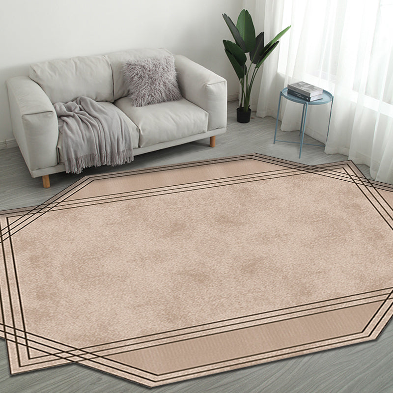 BowLift | Brown Bedroom Carpet New Single-Colored Area Rug Polyester Pet-Friendly Non-Slip Rug