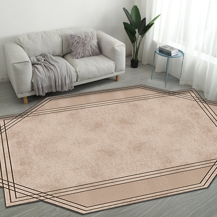 BowLift | Brown Bedroom Carpet New Single-Colored Area Rug Polyester Pet-Friendly Non-Slip Rug