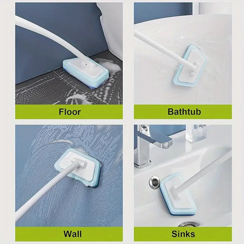 BowLift | 7-piece set: Removable cleaning brush with 7 sponges for bathtub, tiles, floor & windows