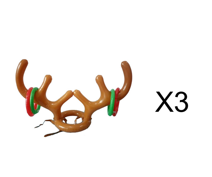 BowLift | Christmas Game Inflatable Reindeer Antler Hat Ring Toss Christmas Gift