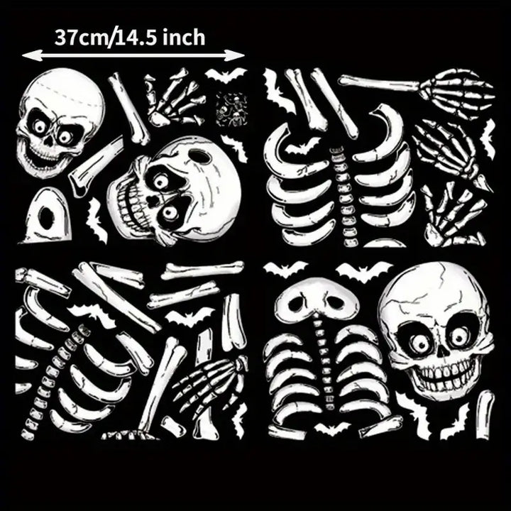 140PCS Halloween Window Clings Decor - Double-Sided Removable Stickers For Indoor Halloween Party Decorations Bowlift