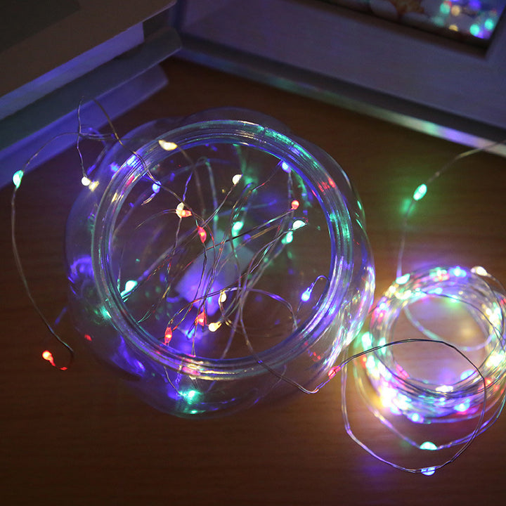 LED Copper Wire String Lights with Button Cell Operation