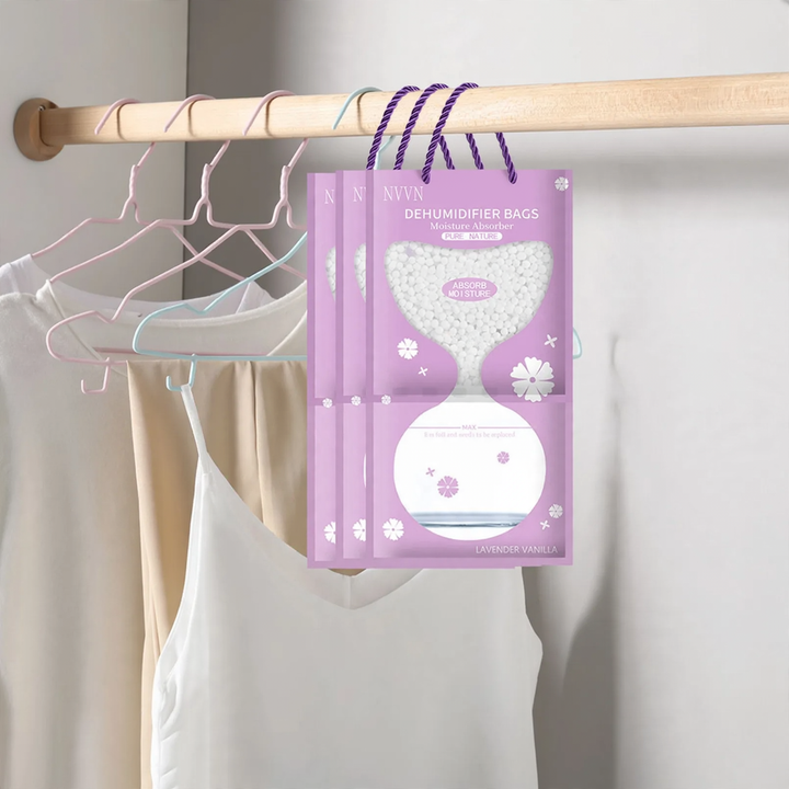 Moisture-absorbing bag for wardrobes