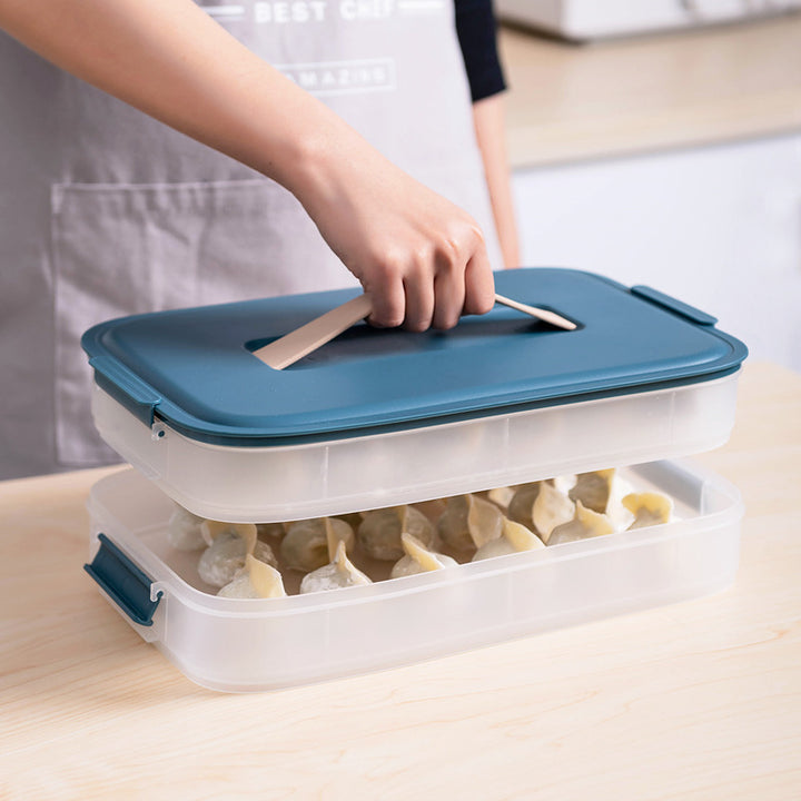 Plastic Storage Box with Handles and Transparent Design
