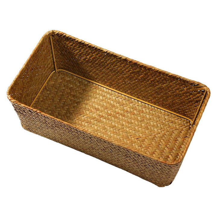 Rectangular Natural Wicker Storage Basket