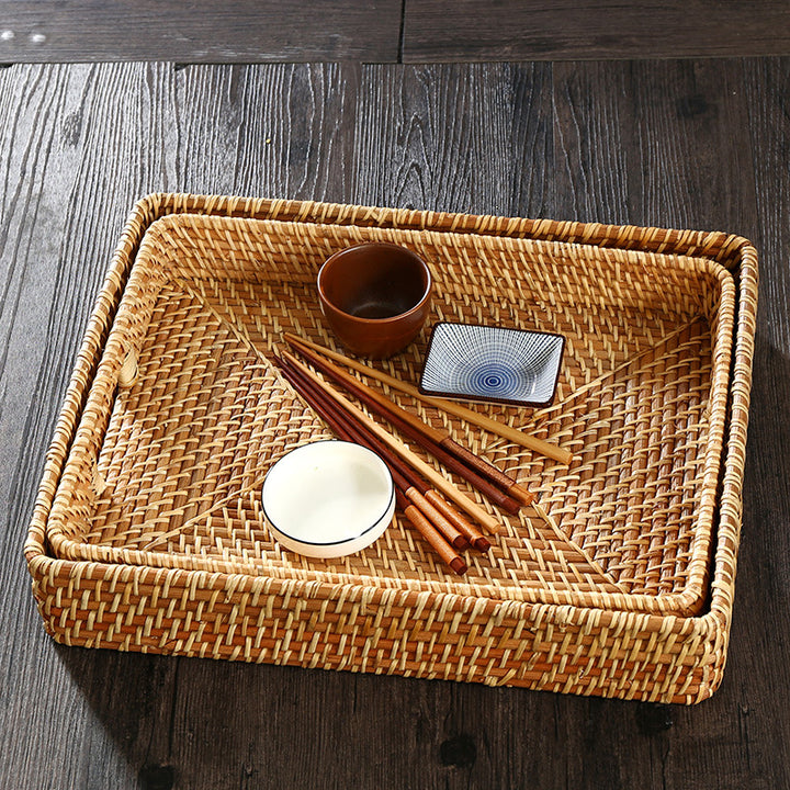 Natural Woven Serving Tray Bowlift