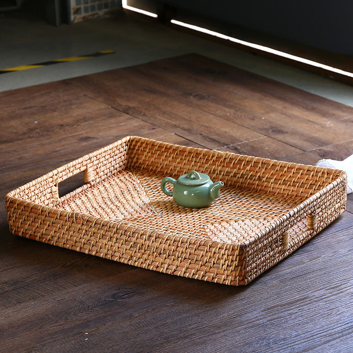 Natural Woven Serving Tray Bowlift