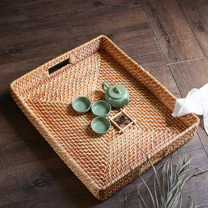 Natural Woven Serving Tray Bowlift