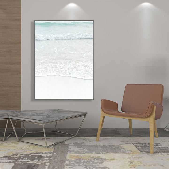 BowLift | Beige Sea-water Wall Decoration Tropical Style Texture Canvas Print for Dining Room