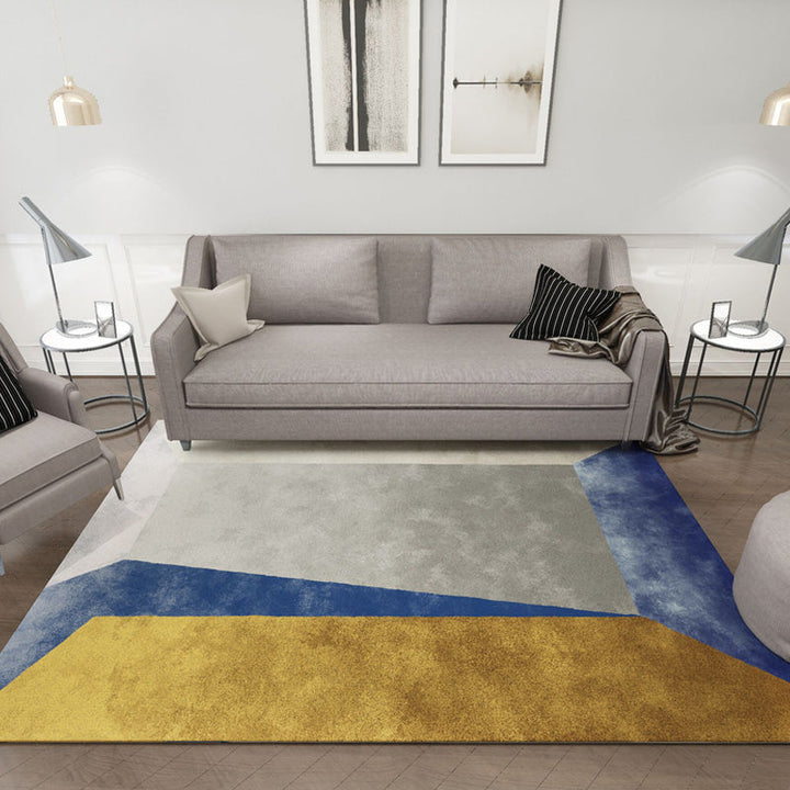 BowLift | Simple Ombre Pattern Carpet Gray Multicolor Polyester Carpet Non-Slip Back Washable Pet-Friendly Carpet for Bedroom