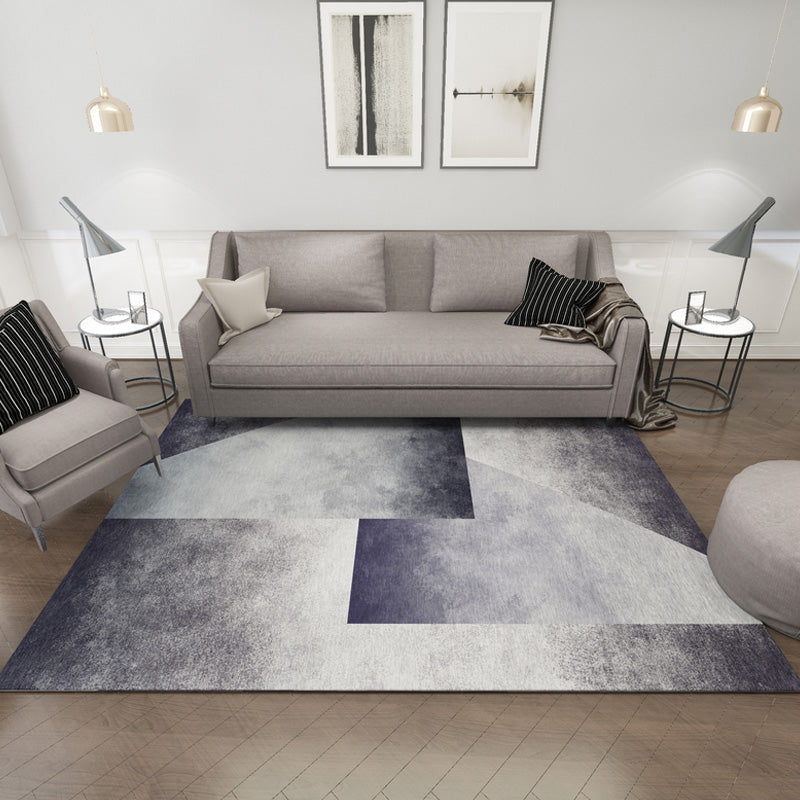 BowLift | Simple Ombre Pattern Carpet Gray Multicolor Polyester Carpet Non-Slip Back Washable Pet-Friendly Carpet for Bedroom