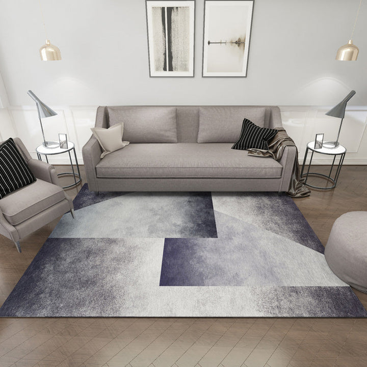 BowLift | Simple Ombre Pattern Carpet Gray Multicolor Polyester Carpet Non-Slip Back Washable Pet-Friendly Carpet for Bedroom