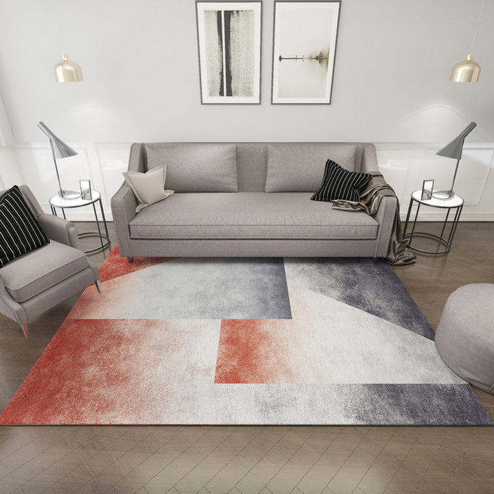 BowLift | Simple Ombre Pattern Carpet Gray Multicolor Polyester Carpet Non-Slip Back Washable Pet-Friendly Carpet for Bedroom