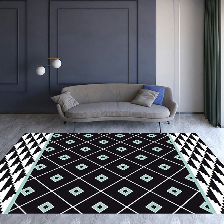 BowLift | Southwest Tribal Geometric Pattern Rug Multicolor Polyester Rug Washable Pet-Friendly Non-Slip Rug for Living Room
