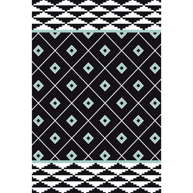 BowLift | Southwest Tribal Geometric Pattern Rug Multicolor Polyester Rug Washable Pet-Friendly Non-Slip Rug for Living Room