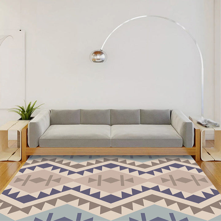 BowLift | Southwest Tribal Geometric Pattern Rug Multicolor Polyester Rug Washable Pet-Friendly Non-Slip Rug for Living Room
