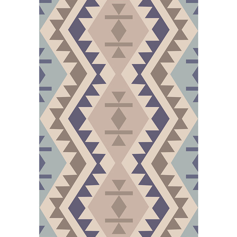 BowLift | Southwest Tribal Geometric Pattern Rug Multicolor Polyester Rug Washable Pet-Friendly Non-Slip Rug for Living Room