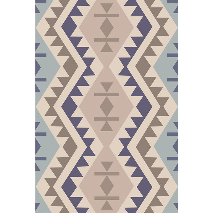 BowLift | Southwest Tribal Geometric Pattern Rug Multicolor Polyester Rug Washable Pet-Friendly Non-Slip Rug for Living Room