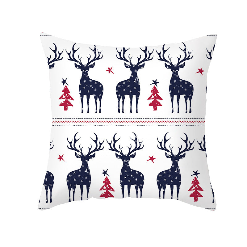 Festive Christmas Tree Typography Throw Pillow Cover