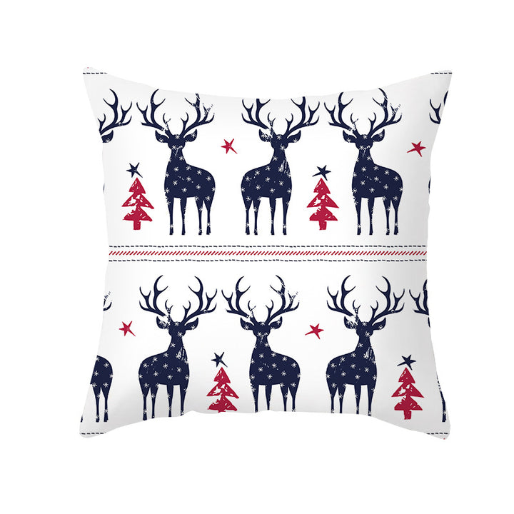 Festive Christmas Tree Typography Throw Pillow Cover