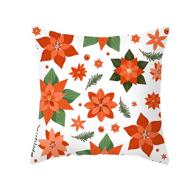 Festive Christmas Tree Typography Throw Pillow Cover