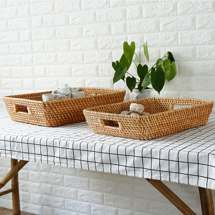 Decorative Woven Laundry Basket Bowlift